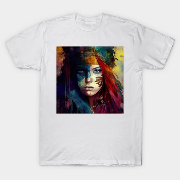 Powerful Warrior Woman #10 T-Shirt by Chromatic Fusion Studio